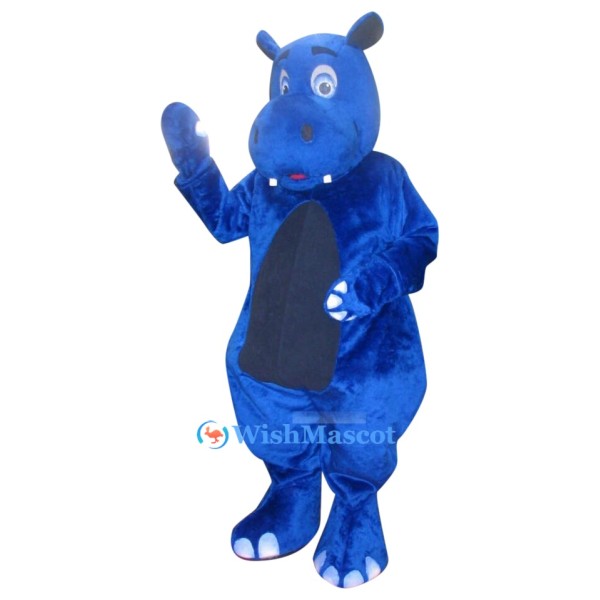 ‌Blue Hippo Mascot Costume