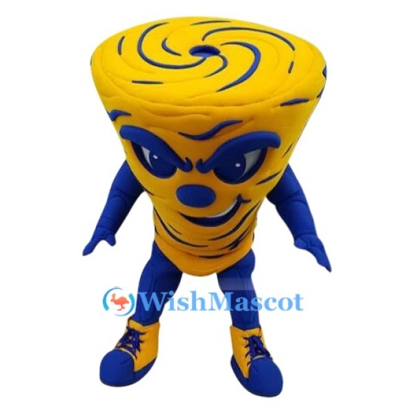 Yellow & Blue Tornado Mascot Costume