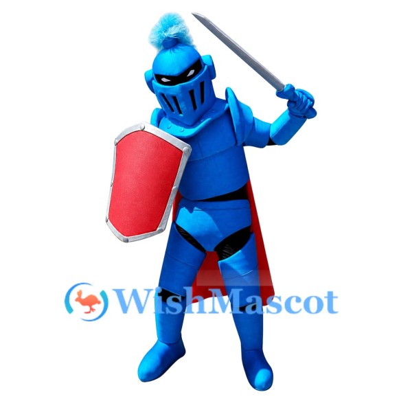 Blue Knight Adult Mascot Costume