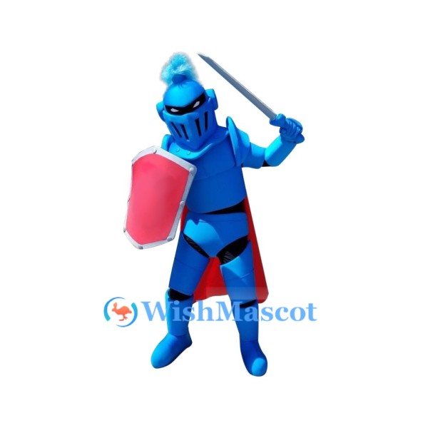 Blue Knight Adult Mascot Costume