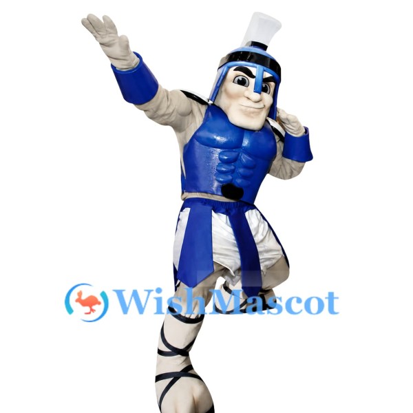 Blue Warrior Mascot Costume