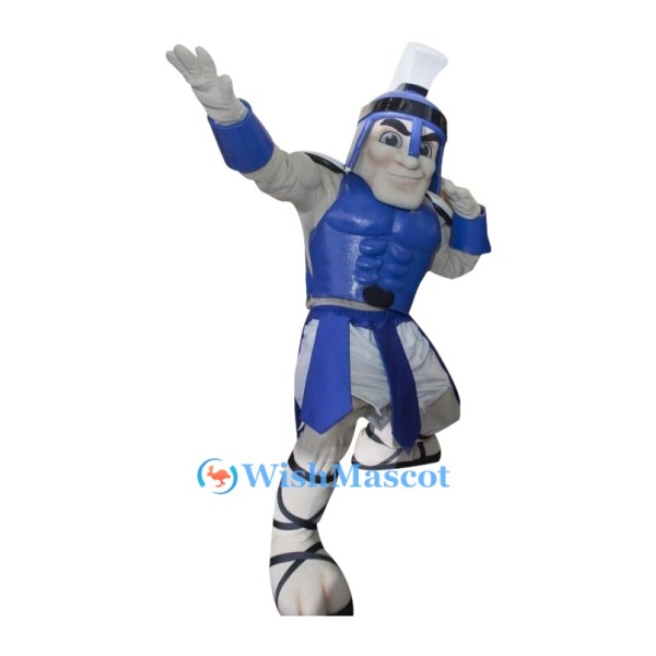 Blue Warrior Mascot Costume