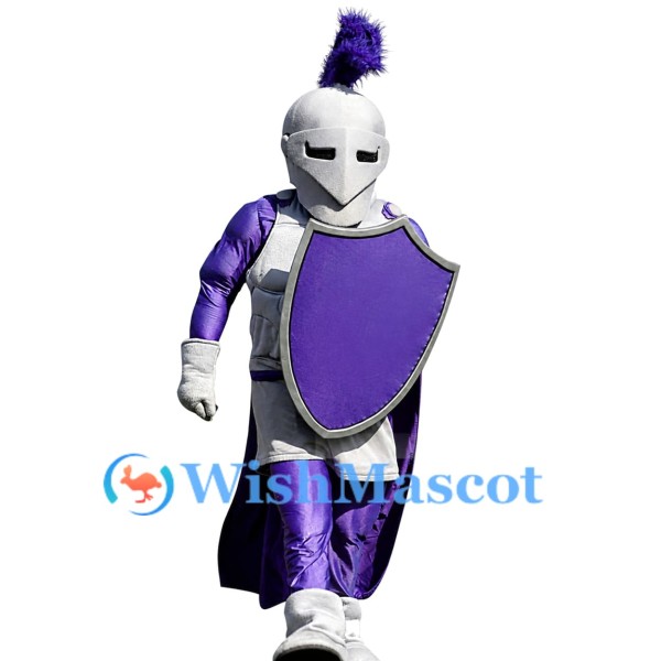 Purple Knight Mascot Costume