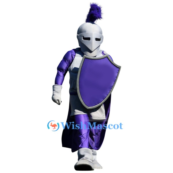 Purple Knight Mascot Costume