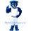 Fierce Blue Leopard Mascot Costume