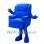 Blue Sofa Mascot Costume