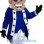 Blue Colonial Mascot Costume