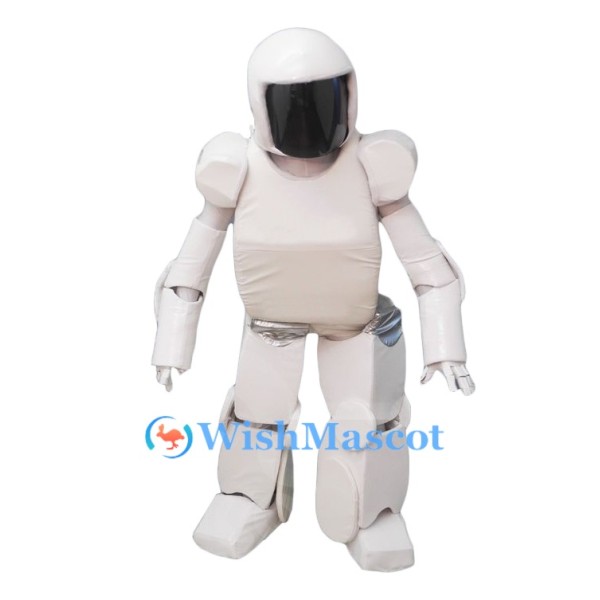 White Humanoid Robot Mascot Costume