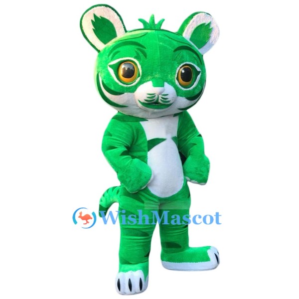 Green Baby Tiger Mascot Costume