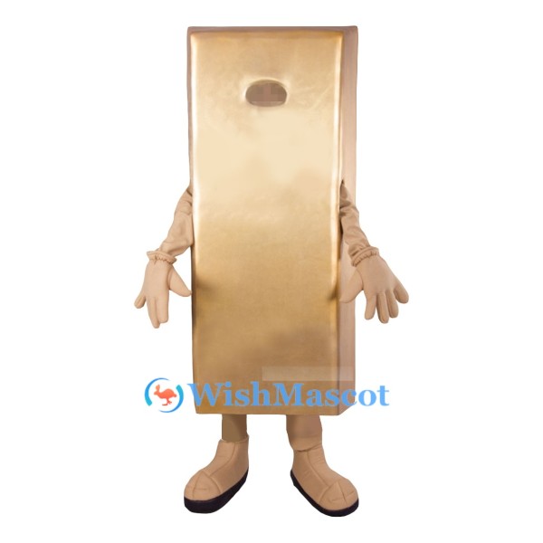 Gold Bar Mascot Costume