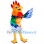 Brightly Hued Rooster Mascot Costume