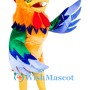 Brightly Hued Rooster Mascot Costume