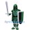 Cool Green Knight Mascot Costume