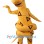 Golden Snake Mascot Costume