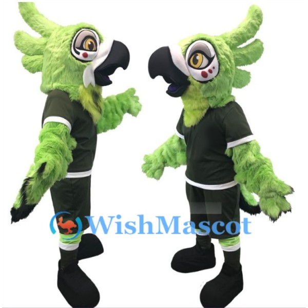 Customizable Green Parrot Mascot Costume