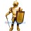 Medieval Golden Knight Mascot Costume