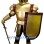 Medieval Golden Knight Mascot Costume