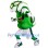 Green Wave Mascot Costume