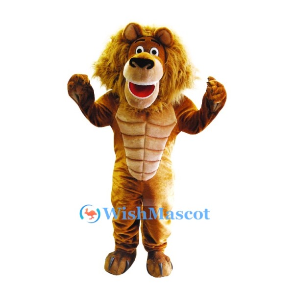 Muscular Lion Mascot Costume