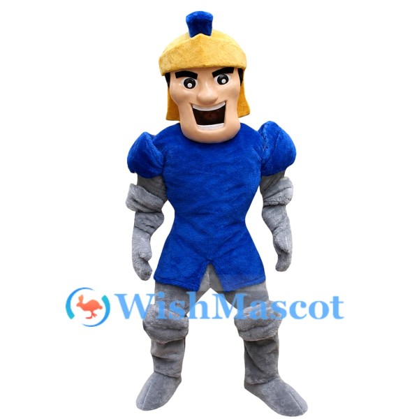 Soft ‌Blue Knight Mascot Costume