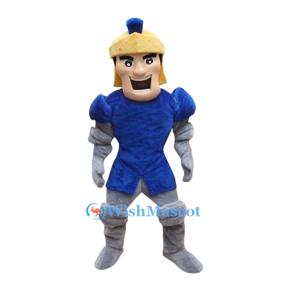 Soft ‌Blue Knight Mascot Costume