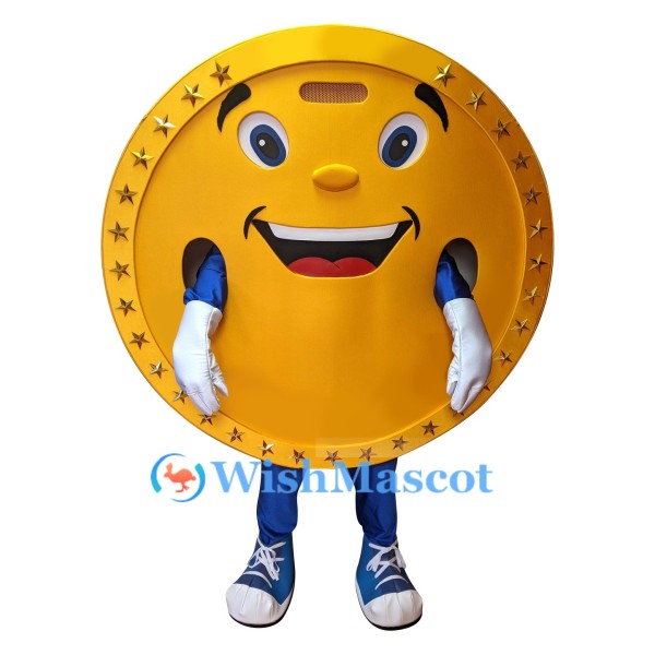 ‌Happy Golden Coin Mascot Costume