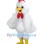 White Furry ‌Chicken Mascot Costume