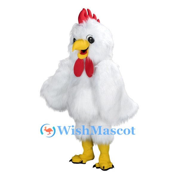 White Furry ‌Chicken Mascot Costume
