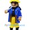 ‌Blue & Yellow Pirate Mascot Costume