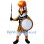 Orange Warrior Mascot Costume