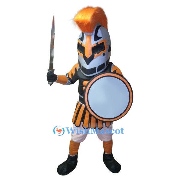 Orange Warrior Mascot Costume