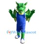 College Green Dragon Mascot Costume