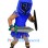 Blue Spartan Mascot Costume