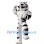 Muscle White Tiger Mascot Costume