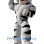Muscle White Tiger Mascot Costume