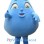 Cute Blue Water Drop Mascot Costume