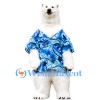 Furry Polar Bear Mascot Costume