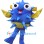 Blue Pufferfish Mascot Costume