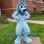 Blue Wolf Mascot Costume