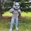 Muscle Cool Bulldog Mascot Costume