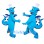 Blue Chef Dragon Mascot Costume