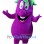 Happy Eggplant Mascot Costume