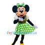 Green Dress Minnie Mouse Mascot Costume