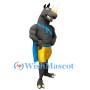 Hero Muscle Rhino Mascot Costume