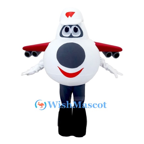 Smiling Airplane Mascot Costume