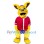 Bright Yellow Kangaroo Mascot Costume