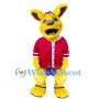 Bright Yellow Kangaroo Mascot Costume
