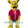 Bright Yellow Kangaroo Mascot Costume