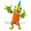 Cheerful Green Parrot Mascot Costume
