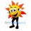 Happy Sun Mascot Costume